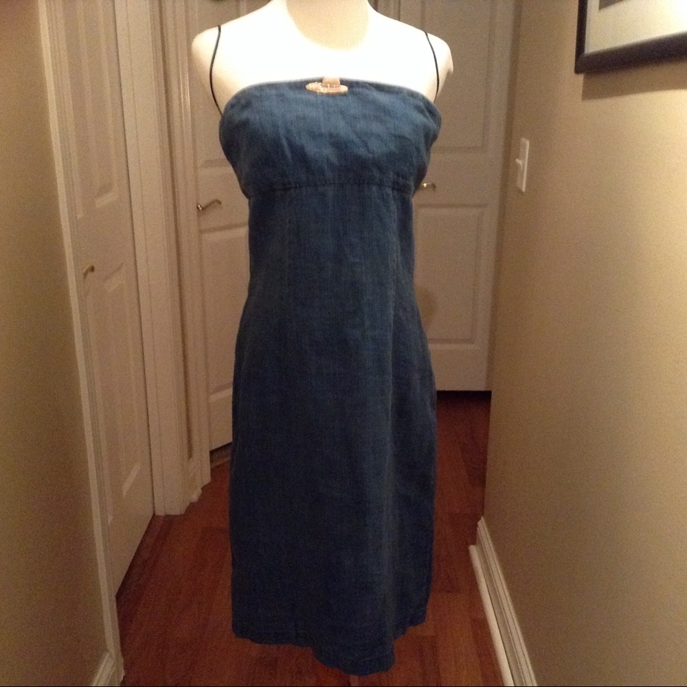 Lauren, Ralph Lauren Strapless Denim Dress